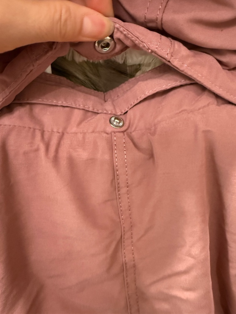 BNWT H&M Pink Faux-Fur Lined Coat with Detachable Hood - Picture 6 of 11